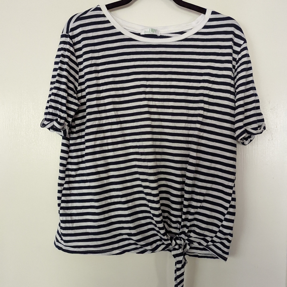 Striped tie shirt